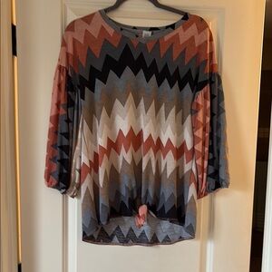 Chevron Patterned Women's Top